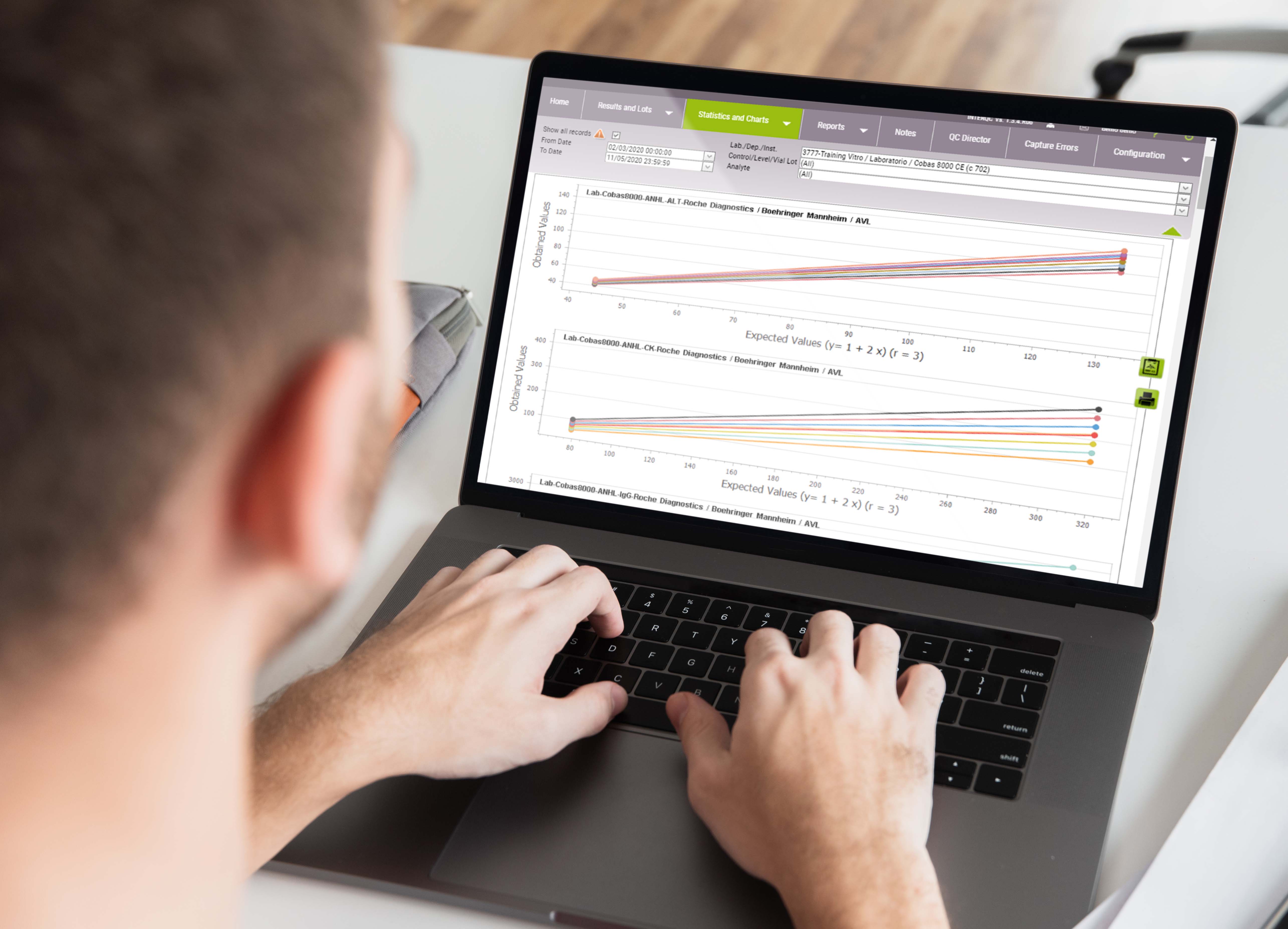 InterQC real-time statistics